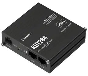 Teltonika RUT286 / Router przemysłowy / LTE / Wi-Fi 4 / 1x LAN / 1x WAN / RS232/RS485 / Dual SIM i eSIM