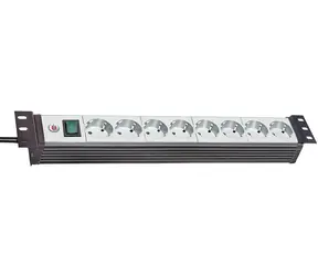 Listwa zasilająca Brennenstuhl Premium Line 19" czarno-szara / Listwa zasilająca / 8 gniazd / IEC C14 / 3 m / 1.5U