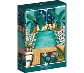 Puzzle Pieces & Peace Blue Riad, Maroko / 1000 elementów / 47,8 x 69 cm