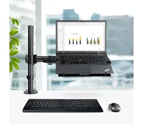 Uchwyt na laptopa StarTech VESA czarny / Uchwyt na laptopa / VESA 75x75 i 100x100 mm / nośność 8 kg / obrót 360°