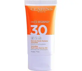 Clarins Invisible Sun Care Face SPF30 50 ml / Olejek-żel z filtrem przeciwsłonecznym / Do twarzy