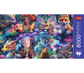 Puzzle Trefl Premium PLUS: Kolorowy świat / 8000 elementów / 180,5 x 132,5 cm
