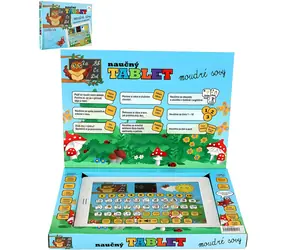 TEDDIES Tablet edukacyjny Mądre Sowy / Dwujęzyczny CZ/ EN / Dotykowy wyświetlacz LCD