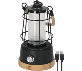 Brennenstuhl CAL 1 AC czarny/drewno / Lampa kempingowa / ściemnialna / power bank / IP44