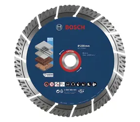 BOSCH Expert MultiMaterial 2608900663 / Tarcza diamentowa / 230 x 22,23 mm / szerokość cięcia 2,4 mm / 15 segmentów