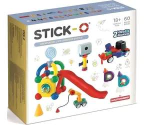 Zestaw konstrukcyjny MAGFORMERS Stick-O / 60 elementów / magnetyczny