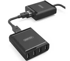 Przedłużacz USB do UTP Unitek / Adapter sieciowy / USB / RJ45 / do 4 urządzeń
