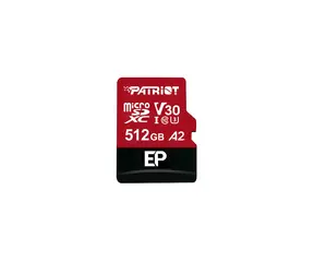 Karta pamięci Patriot EP A2 512 GB / microSDXC / UHS-I U3 / V30 / A2 / Klasa 10 / 90/80 MB/s