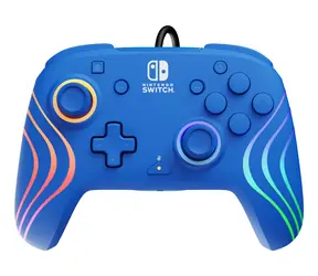 PDP Afterglow Wave niebieski / Kontroler do gier / przewodowy / USB / 3,5 m / Nintendo Switch