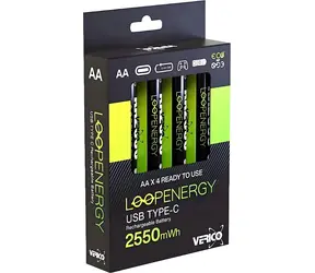 Verico LoopEnergy AA2550 / Akumulator AA / Li- ION / USB-C / 2550 mAh / 4 szt.