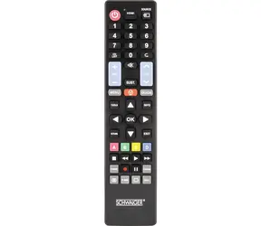 Schwaiger 5 in 1 black / Remote control / TV / Samsung, LG, Sony, Philips, Panasonic / 49 buttons / 2x AAA