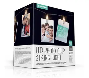 Colorway kołki LED do zdjęć, ciepła biel / Łańcuch świetlny / 40 diod LED / 4,2 m / zasilanie 3x AA
