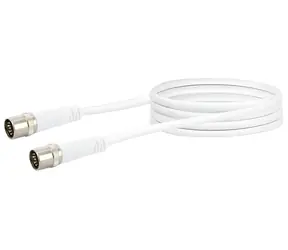 Kabel koncentryczny Schwaiger 1,5 m biały / Kabel koncentryczny / FF / Klasa A+10dB / 75 Ohm