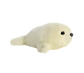 AURORA Pluszowy szczeniak foki / 20 cm / biały / dla dorosłych i dzieci