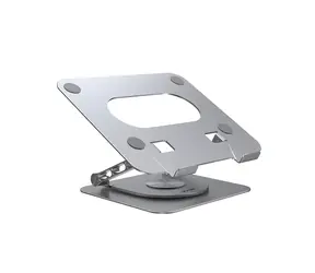 Unitek OT180SL01 srebrny / Podstawka pod laptopa / Aluminiowa / Regulowana 360° / Pochylenie 0-180° / do 16"