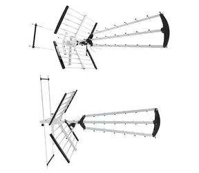 Libox LB2000 czarna / Antena telewizyjna zewnętrzna / podwójna / zysk 32 dB / filtr LTE / 174-790 MHz