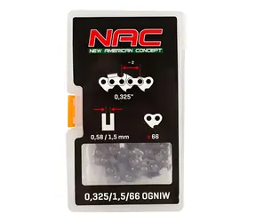 Łańcuch piły NAC do NAX300 / Łańcuch piły / 66 ogniw / podziałka 0,325” / grubość 1,5 mm