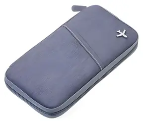 Troika SAFE FLIGHT szara / Etui na dokumenty / Ochrona RFID / 12 przegródek