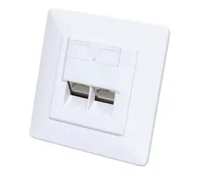 Gniazdo sieciowe Intellinet Cat6 10G STP białe / Podtynkowe / 2x RJ-45 / 250 MHz / ekranowane