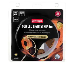 Activejet AJE-COB ciepła biel / taśma LED / 5 m / 30 W / 2900 lm / IP20
