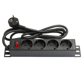 Listwa zasilająca Good Connections 19" czarna / Listwa zasilająca / 1U / 4X gniazda / 16 A / 1,8 m