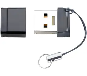 INTENSO Slim Line 64GB czarny / Pendrive / USB-A 3.2 Gen 1 / z zatyczką i oczkiem