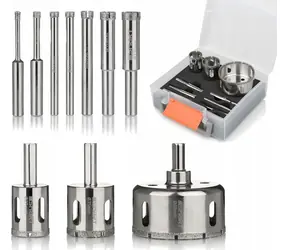 SMART SM-25-SET10G / Zestaw wierteł diamentowych / 4-68 mm / mocowanie sześciokątne / 10 szt.
