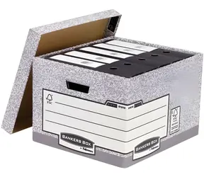 Fellowes Bankers Box System FastFold 01810-FFEU / Pudełko archiwalne / FSC / Duże / Szybki montaż