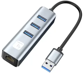 Techly iDATA USB 3.0 - RJ45 / Adapter / USB 3.2 Gen 1 / RJ-45 Ethernet / obudowa aluminiowa