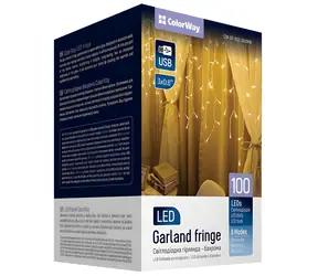 Girlanda LED Colorway ciepła biel / Girlanda / 100 diod LED / 3 x 0,6 m / IP20 / Zasilanie USB