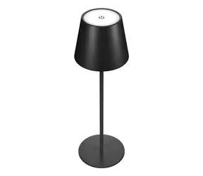 RealPower TableLight 360 czarna / Lampa stołowa LED / akumulatorowa / ściemnialna / 3000-5000K / IP44