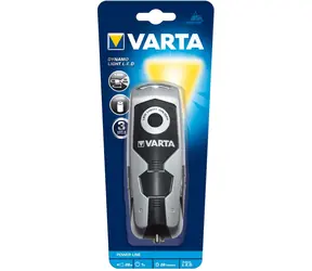 Latarka dynamo Varta / DYNAMO LIGHT / srebrno-czarna / 28 lm / IPX4