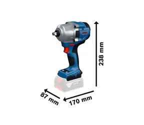 BOSCH GDS 18V-780 / Klucz udarowy akumulatorowy / 18 V / 750 Nm / Uchwyt 1/2" / bez akumulatora