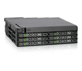 Icy Dock MB606SPO-B czarny / Ramka na dysk twardy / 6 x 2,5" SATA/SAS + smukły napęd ODD / zatoka do 5,25" / Hot-Swap