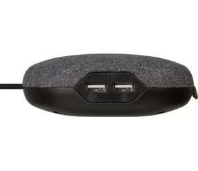 Brennenstuhl estilo anthracite/black / Charging station with textile surface / 2x USB-A / 1x 230V socket / 3 m