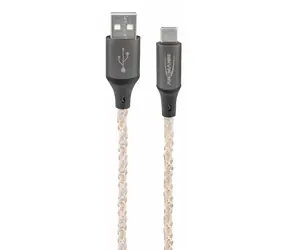 Ansmann 1700-0158 czarny / Kabel do transmisji danych i ładowania / USB-A - USB-C / 1 m / Oświetlenie LED / 60 W