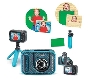 Kamera dziecięca VTech KidiZoom Video Studio / wideo HD / zdjęcia 5 Mpix / ekran LCD 2,4" / tło zielone