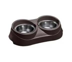 Ferplast FER DUO Feed 05 / Podwójna miska dla psa / Stal nierdzewna / Uchwyt plastikowy / 3,6 l