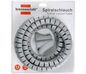 Wąż kablowy spiralny Brennenstuhl szary / Wąż spiralny /  20 mm / 2,5 m