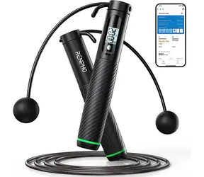 RENPHO SMART Jump Rope 2w1 czarny / wyświetlacz LCD / 2x AAA