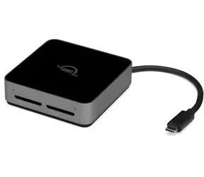 Czytnik kart OWC Atlas Dual SD z aluminium / Czytnik kart pamięci / USB-C 3.2 Gen 2 / SDHC/SDXC/UHS-II