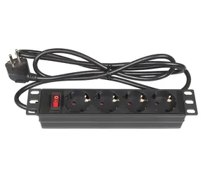 Listwa zasilająca Good Connections 19" czarna / PDU / 1U / 4X gniazdo / 16 A / 3500 W / 1,8 m