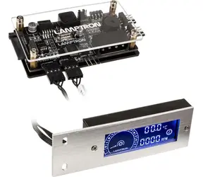 Lamptron TC20 srebrny / Kontroler prędkości wentylatora i dioda LED RGB / Gniazdo PCI / 1 kanał