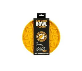 Miska do lizania Kiwi Walker Flower Maxi pomarańczowa / Miska do lizania dla psów / O 240 mm