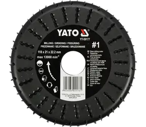 YATO Tarnik obrotowy uniwersalny frezarski 118 mm / Tarnik / Średnica mocowania 22,2 mm / Maks. 13000 min-1