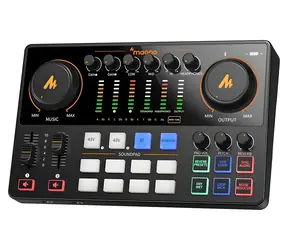 Maono AME2 GEN2 / Zewnętrzna karta dźwiękowa / USB-C / 2 wejścia mikrofonowe / zasilanie fantomowe 48 V / bateria 8 h