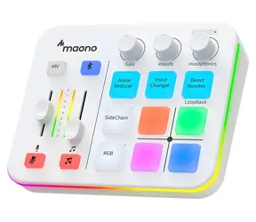 Maono G1 Neo biały / Zewnętrzna karta dźwiękowa / USB-C / XLR / BT 4.2 / 3,5 mm / RGB
