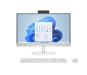 HP 24-cr0334nw biały / Komputer typu „wszystko w jednym” / 23,8" FHD / AMD RYZEN 7 7730U / 16 GB / 512 GB SSD / Darmowy DOS