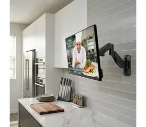 Lindy 40712 czarny / Uchwyt ścienny do monitora / ramię gazowe / 13-32" / VESA 100x100 / nośność 9 kg