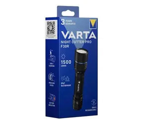 Varta Night Cutter Pro F30R czarna / latarka LED / 1500 lm / IP67 / USB-C